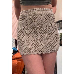 Vintage Women's Crochet Skirt | Coverup Short Skirt | Glasson's Brand | Size S